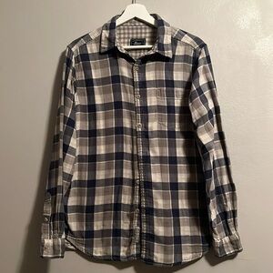 Bass - Blue and grey Shirt bottom down long Comfortable, reversible, cotton ☀️